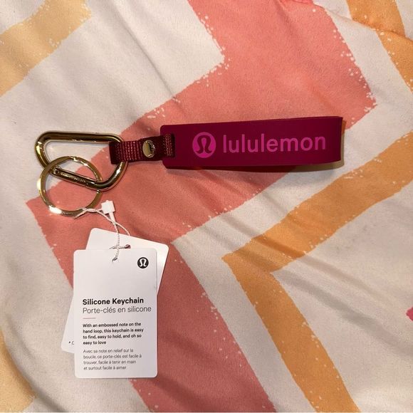 lululemon athletica Accessories Nwt Silicone Keychain Pomegranate